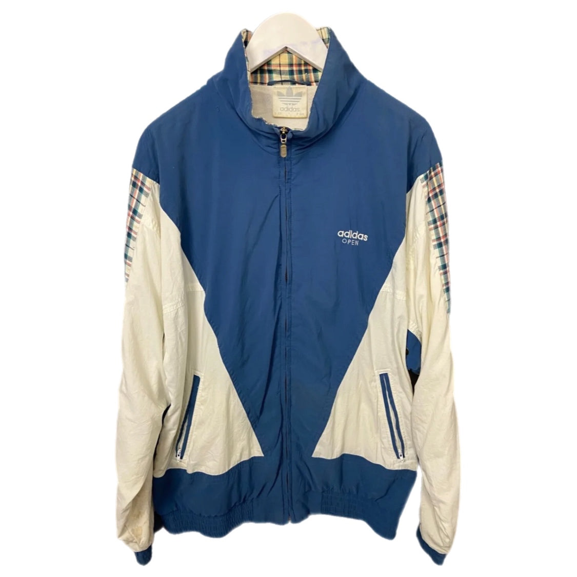 adidas vintage trainingsjacke blau weiß - LoroLocoAuthentic