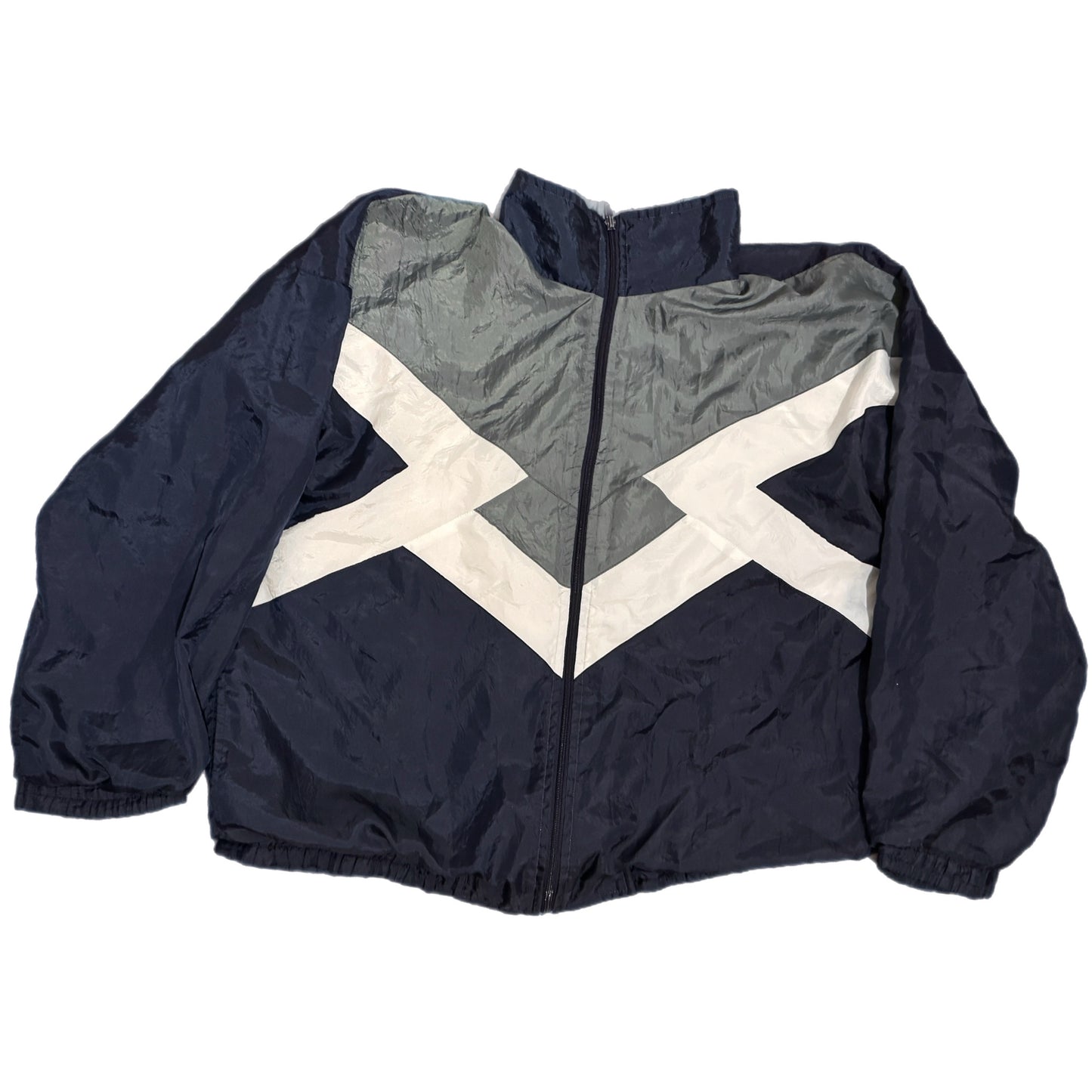 TRAININGSJACKE BLAU, GRAU | M