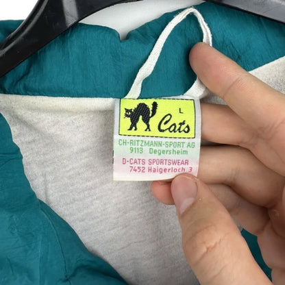 cats trainingsjacke grün lila | l - LoroLocoAuthentic