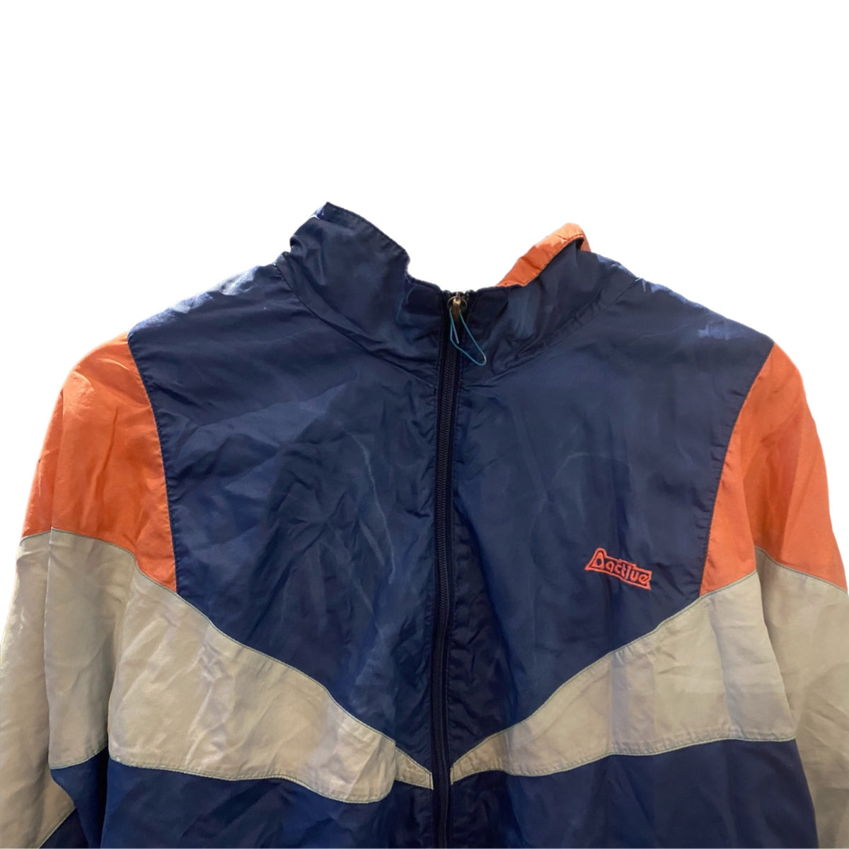 active trainingsjacke full zip blau, orange | m - LoroLocoAuthentic