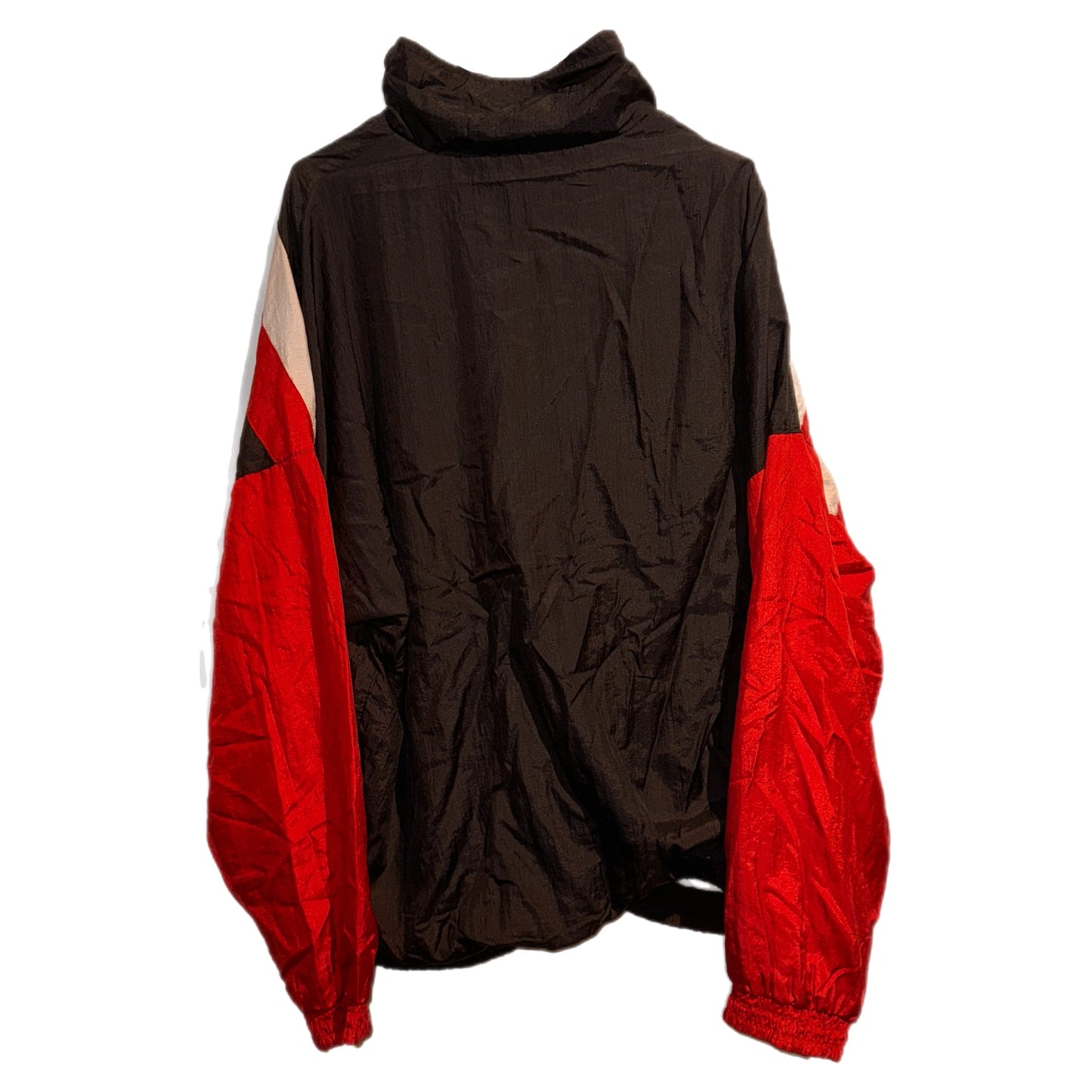 nylon trainingsjacke rot, silber | l